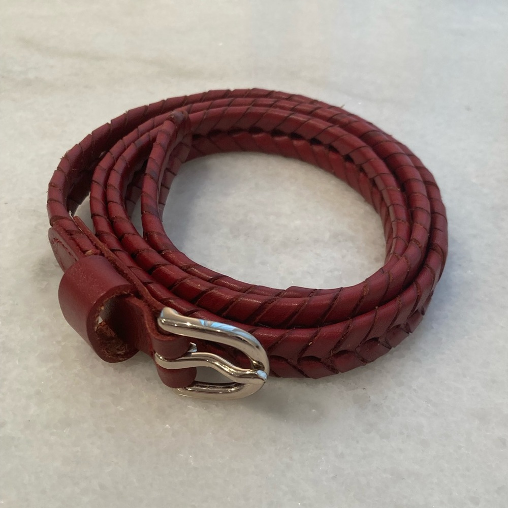 Gap Thin Leather Woven Belt